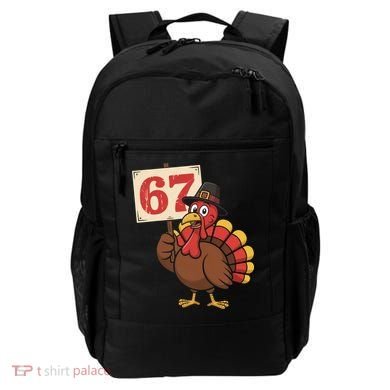 67 Turkey Thanksgiving Meme Funny Sixty Seven Backpack
