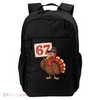 67 Turkey Thanksgiving Meme Funny Sixty Seven Backpack thumb 0