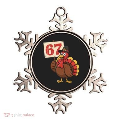 67 Turkey Thanksgiving Meme Funny Sixty Seven Ornament