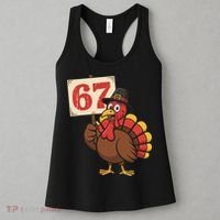 67 Turkey Thanksgiving Meme Funny Sixty Seven Women's Tank Top thumb 3