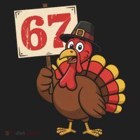 67 Turkey Thanksgiving Meme Funny Sixty Seven Hat thumb 2