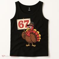 67 Turkey Thanksgiving Meme Funny Sixty Seven Tank Top thumb 2