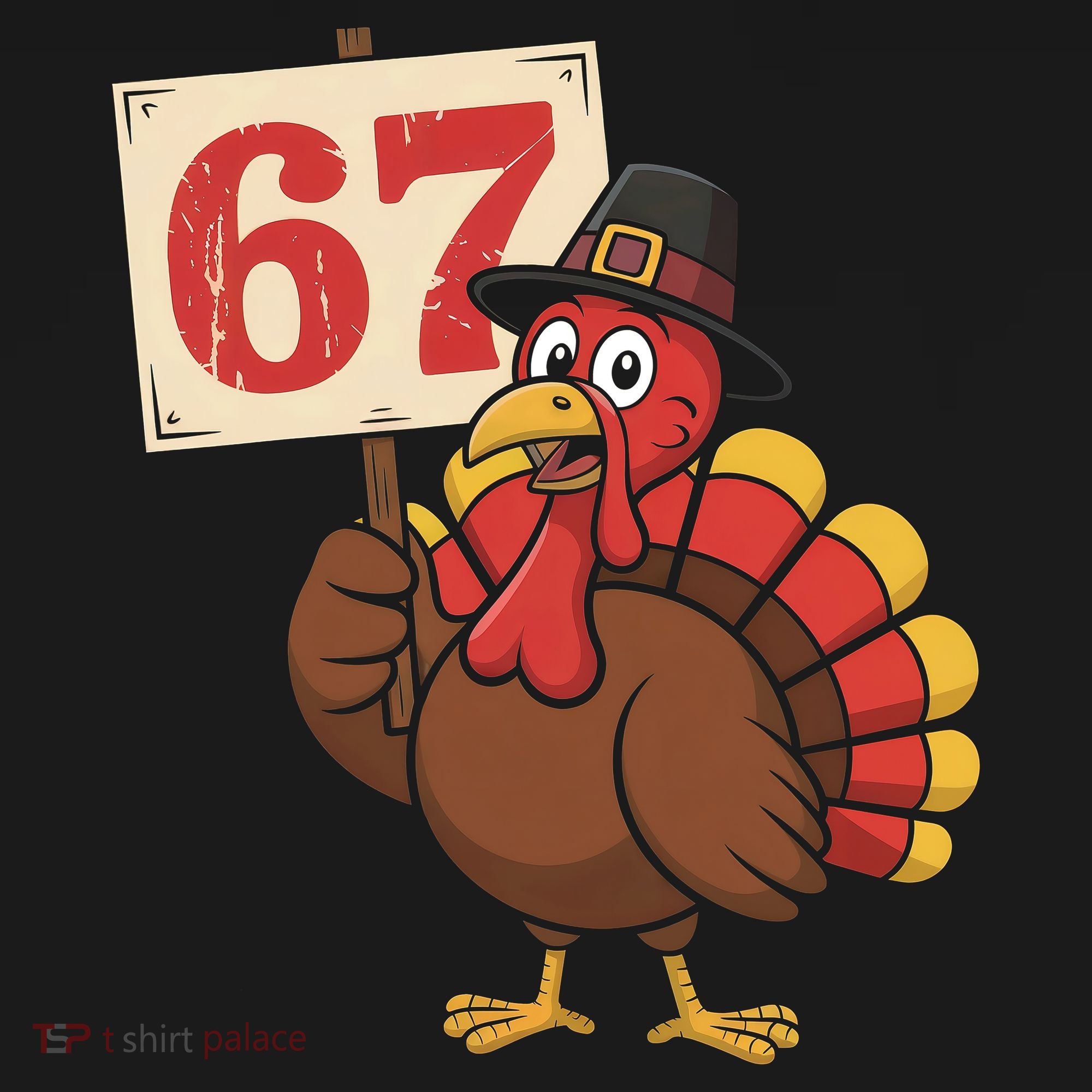 67 Turkey Thanksgiving Meme Funny Sixty Seven Toddler T-Shirt