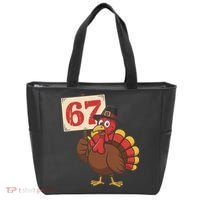 67 Turkey Thanksgiving Meme Funny Sixty Seven Tote Bag thumb 0