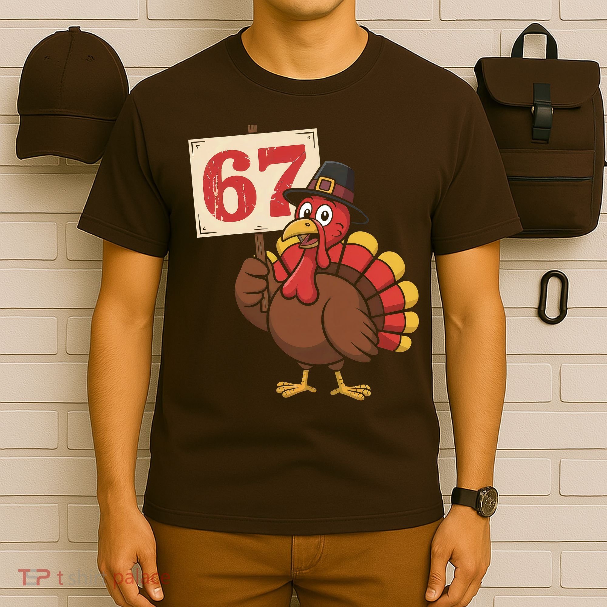 67 Turkey Thanksgiving Meme Funny Sixty Seven T-Shirt