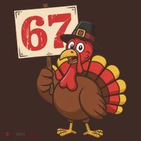 67 Turkey Thanksgiving Meme Funny Sixty Seven Mousepad thumb 1