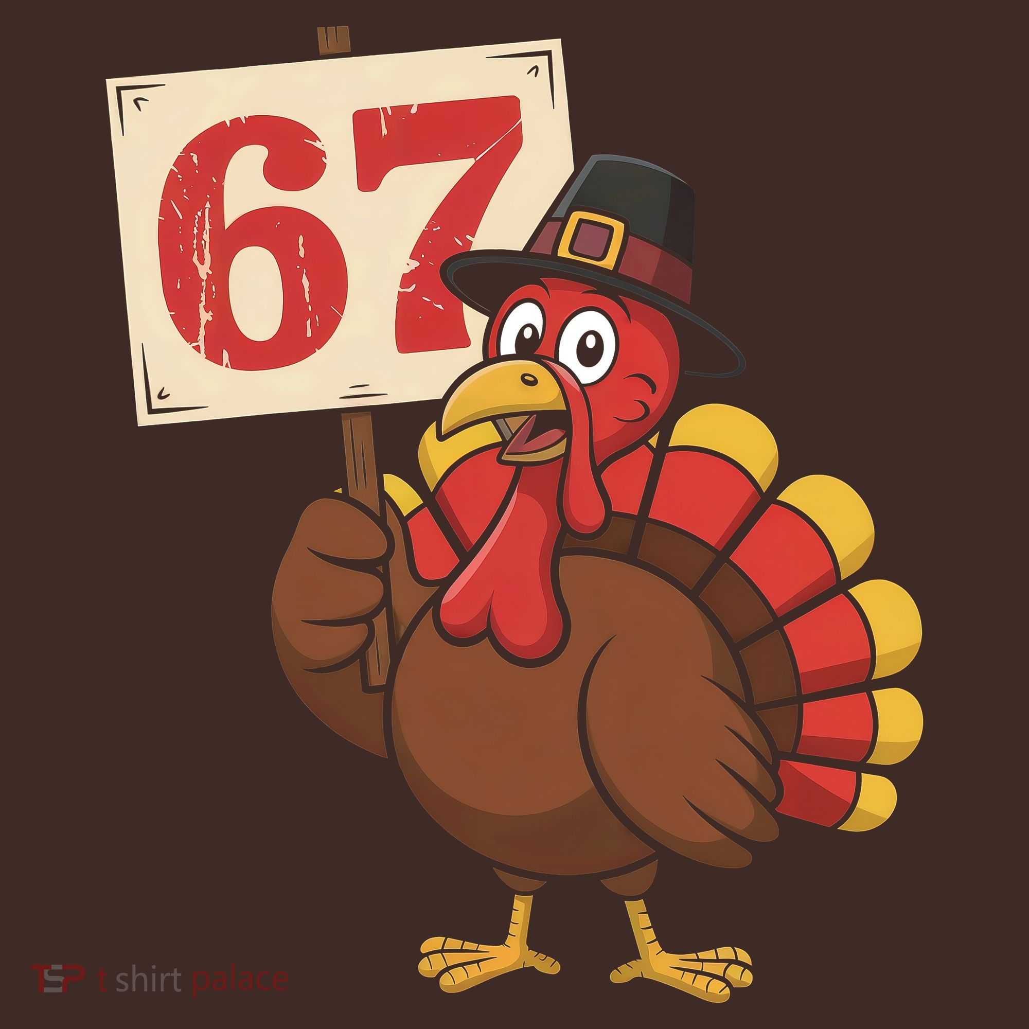 67 Turkey Thanksgiving Meme Funny Sixty Seven Mousepad