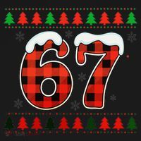 67 Ugly Christmas Xmas Buffalo Plaid Six Seven Coaster thumb 2