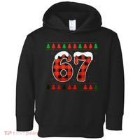67 Ugly Christmas Xmas Buffalo Plaid Six Seven Toddler Hoodie thumb 0