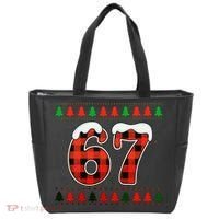 67 Ugly Christmas Xmas Buffalo Plaid Six Seven Tote Bag thumb 0