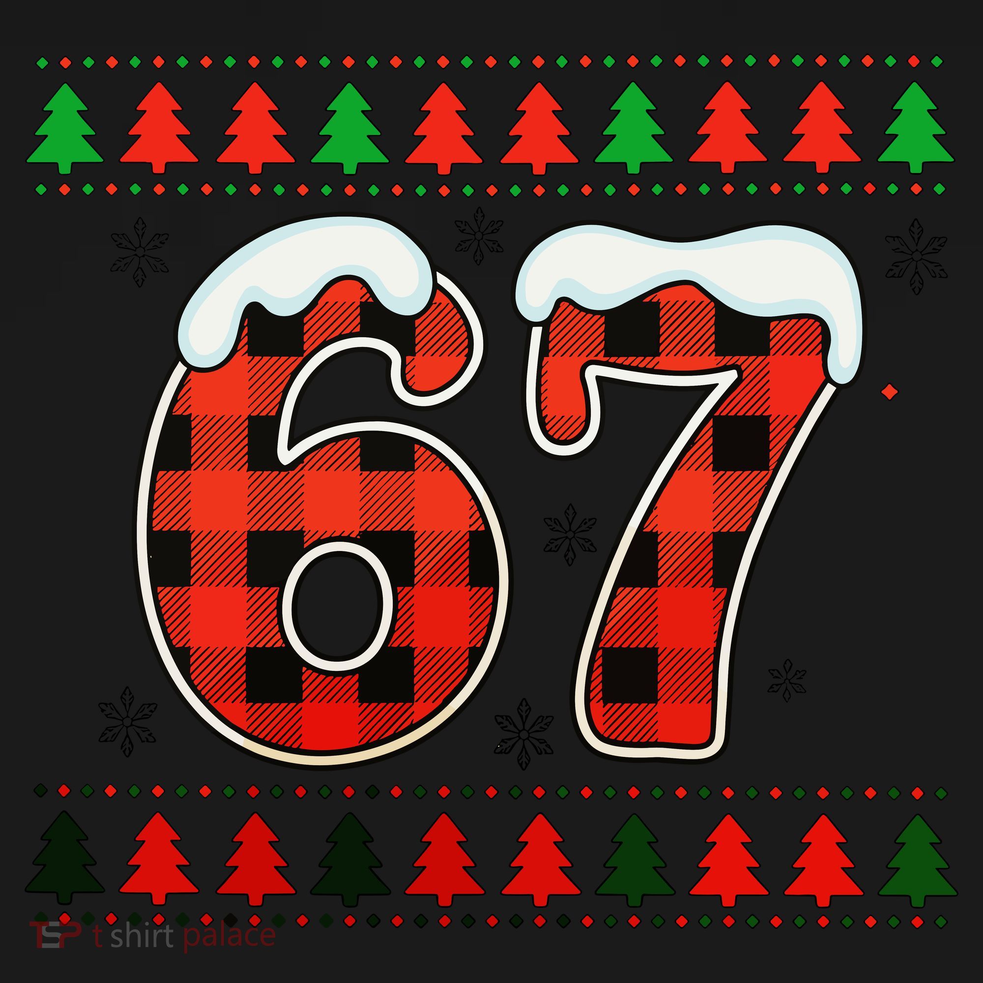 67 Ugly Christmas Xmas Buffalo Plaid Six Seven Tote Bag