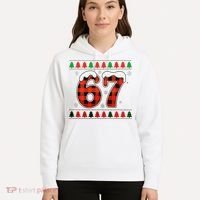 67 Ugly Christmas Xmas Buffalo Plaid Six Seven Hoodie thumb 5