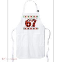 67 Ugly Christmas Xmas Buffalo Plaid Six Seven Apron thumb 0
