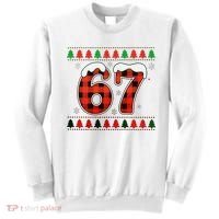 67 Ugly Christmas Xmas Buffalo Plaid Six Seven Sweatshirt thumb 0