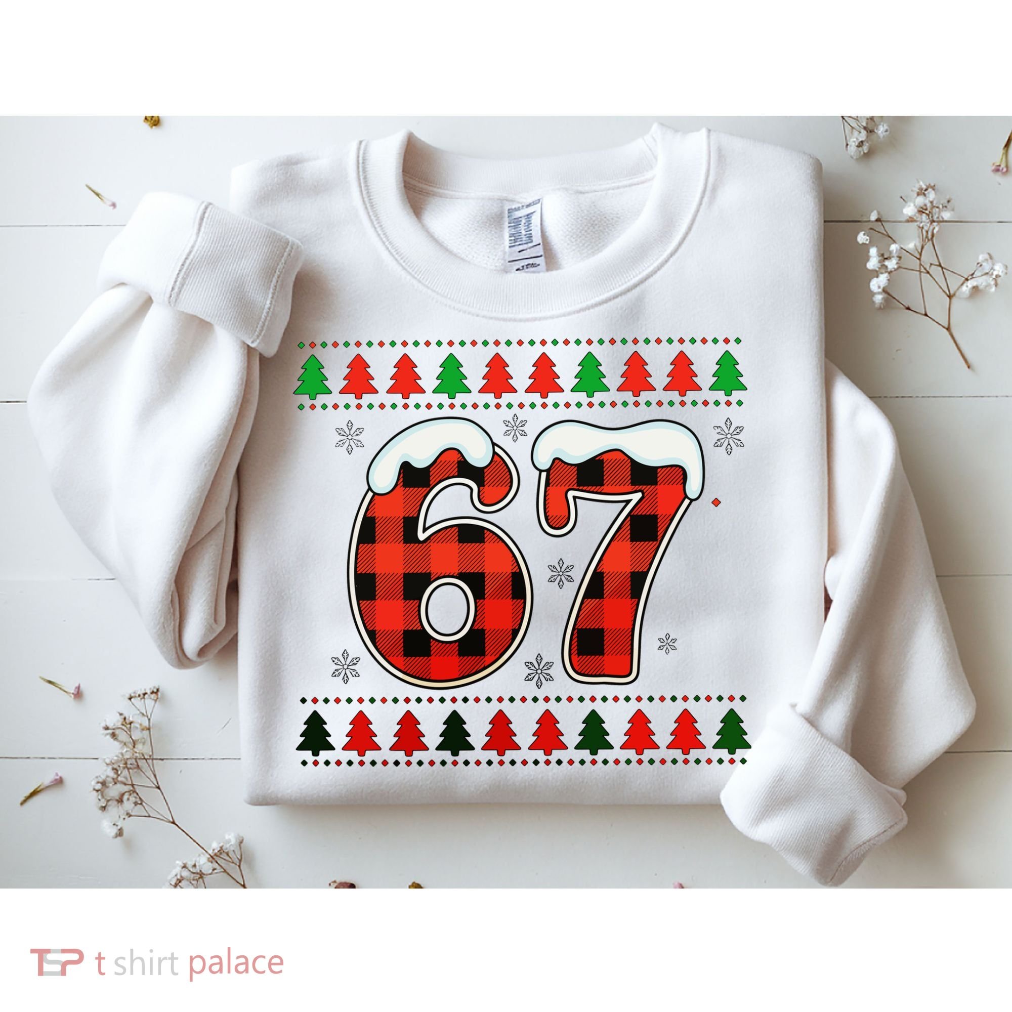 67 Ugly Christmas Xmas Buffalo Plaid Six Seven Sweatshirt