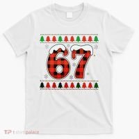 67 Ugly Christmas Xmas Buffalo Plaid Six Seven T-Shirt thumb 0