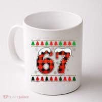 67 Ugly Christmas Xmas Buffalo Plaid Six Seven Coffee Mug thumb 0