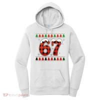 67 Ugly Christmas Xmas Buffalo Plaid Six Seven Women's Hoodie thumb 0