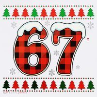 67 Ugly Christmas Xmas Buffalo Plaid Six Seven Women's Hoodie thumb 2