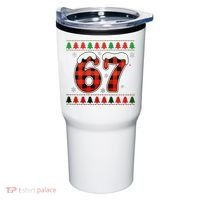 67 Ugly Christmas Xmas Buffalo Plaid Six Seven Tumbler thumb 0