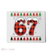 67 Ugly Christmas Xmas Buffalo Plaid Six Seven Mousepad thumb 0