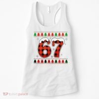67 Ugly Christmas Xmas Buffalo Plaid Six Seven Women's Tank Top thumb 0