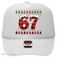 67 Ugly Christmas Xmas Buffalo Plaid Six Seven Hat thumb 0