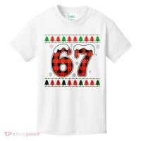 67 Ugly Christmas Xmas Buffalo Plaid Six Seven Kids T-Shirt thumb 0