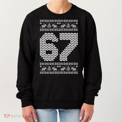 6-7 Ugly Christmas Sweater 67 Meme Design Women's Sweatshirt