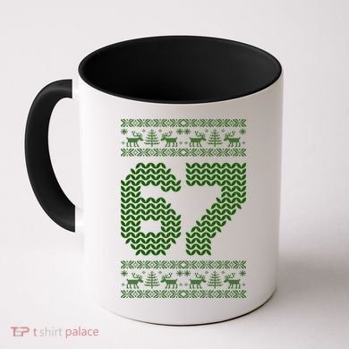 6-7 Ugly Christmas Sweater 67 Meme Design Coffee Mug