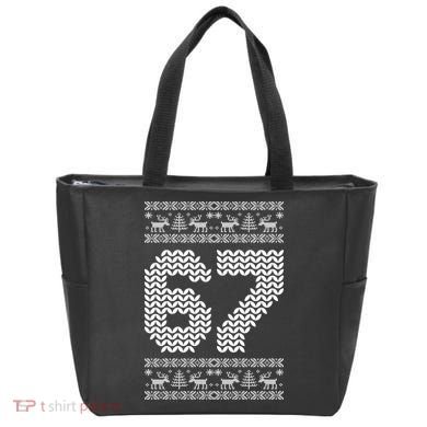 6-7 Ugly Christmas Sweater 67 Meme Design Tote Bag