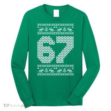 6-7 Ugly Christmas Sweater 67 Meme Design Long Sleeve Shirt