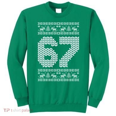 6-7 Ugly Christmas Sweater 67 Meme Design Sweatshirt