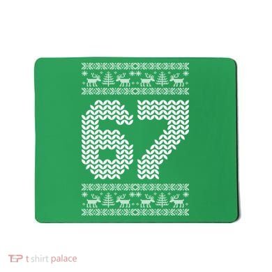 6-7 Ugly Christmas Sweater 67 Meme Design Mousepad
