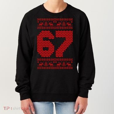6-7 Ugly Christmas Sweater 67 Meme Funny Women's Sweatshirt