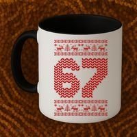 6-7 Ugly Christmas Sweater 67 Meme Funny Coffee Mug thumb 2