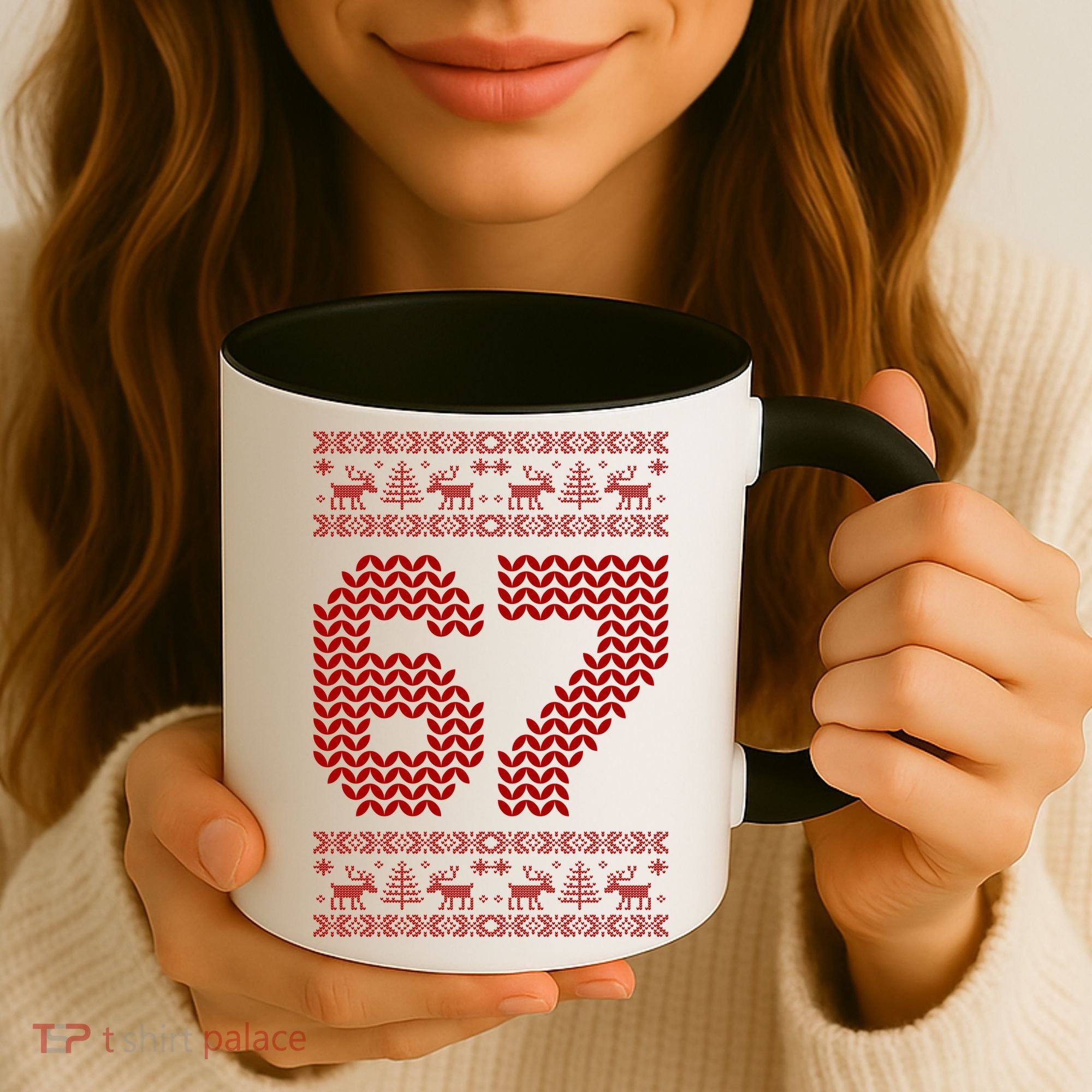 6-7 Ugly Christmas Sweater 67 Meme Funny Coffee Mug