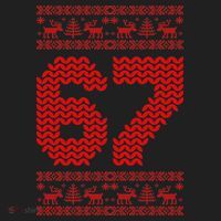 6-7 Ugly Christmas Sweater 67 Meme Funny Beanie thumb 2