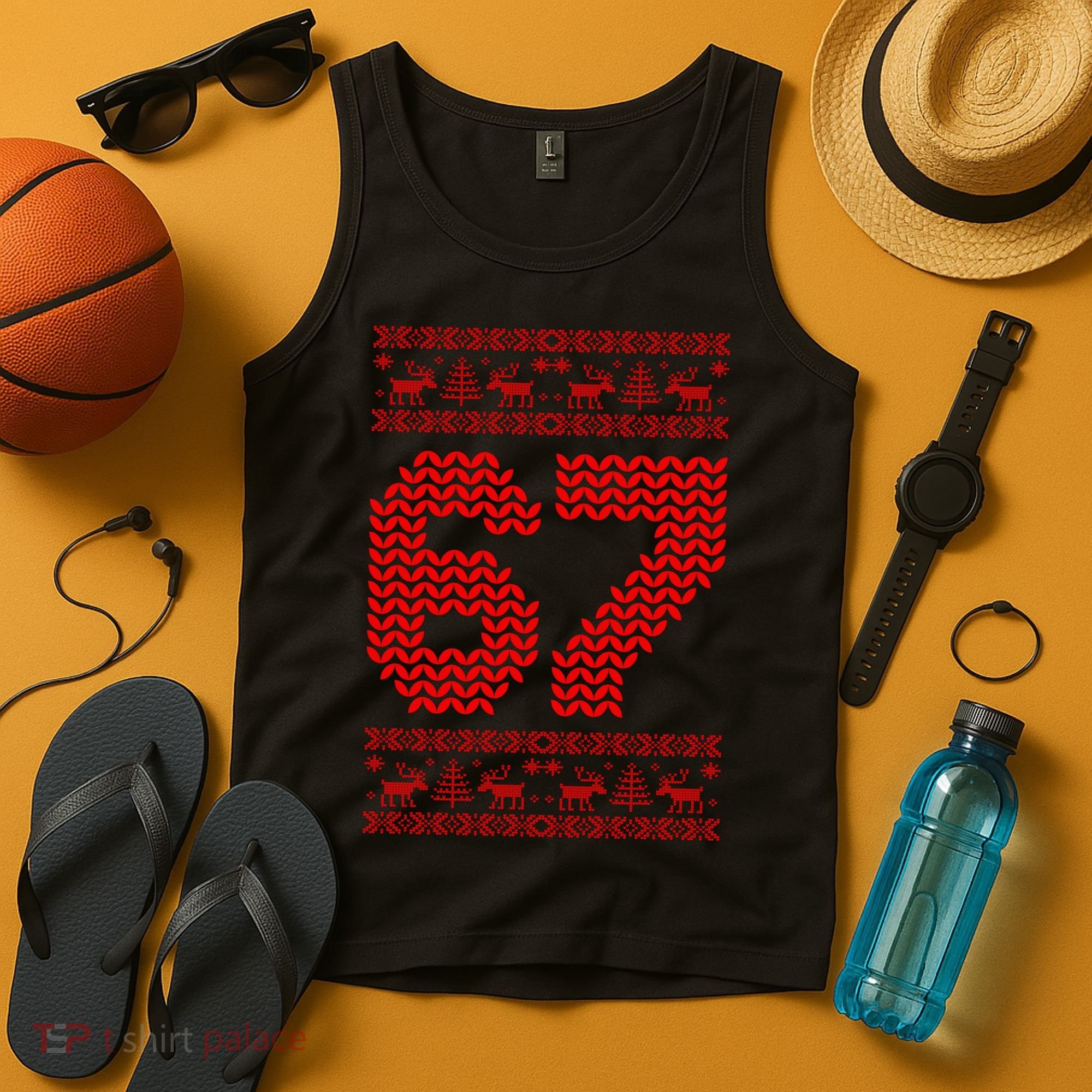 6-7 Ugly Christmas Sweater 67 Meme Funny Tank Top