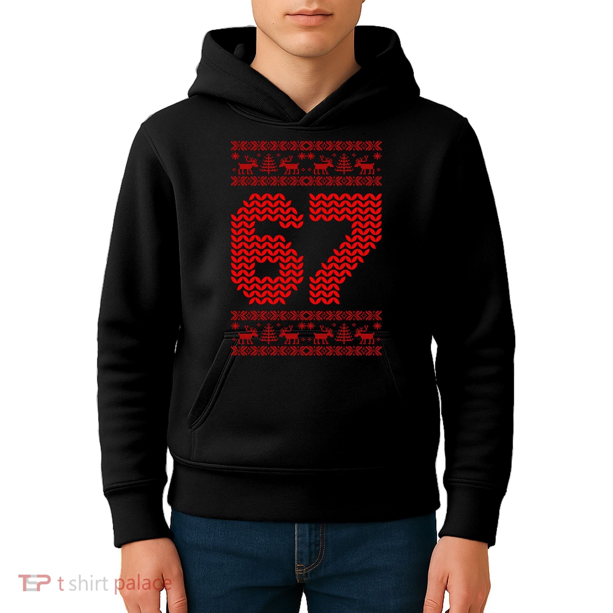 6-7 Ugly Christmas Sweater 67 Meme Funny Kids Hoodie
