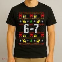 6-7 Ugly Christmas Sweater 67 Meme Funny Xmas T-Shirt thumb 3