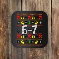 6-7 Ugly Christmas Sweater 67 Meme Funny Xmas Coaster thumb 0