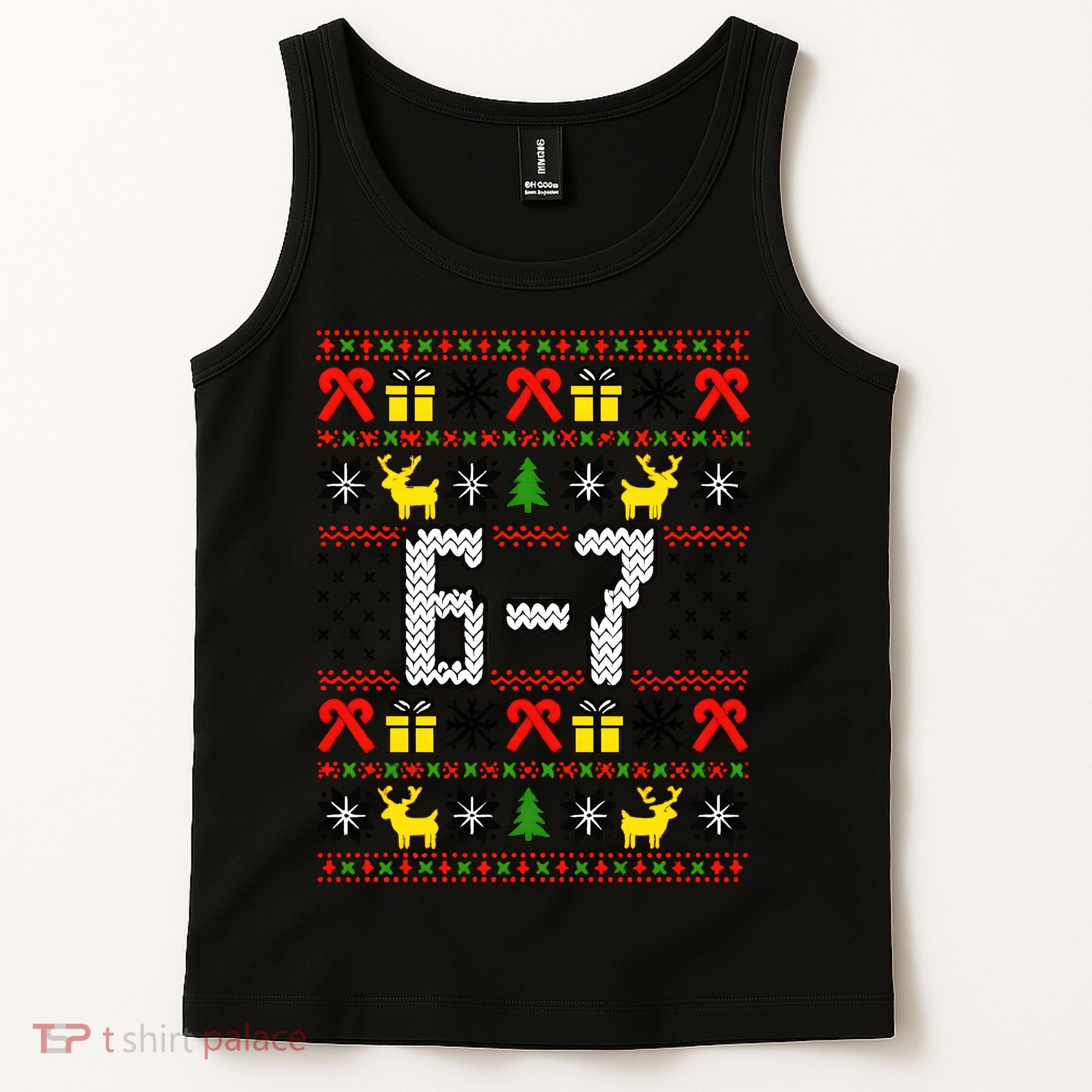 6-7 Ugly Christmas Sweater 67 Meme Funny Xmas Tank Top