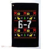 6-7 Ugly Christmas Sweater 67 Meme Funny Xmas Golf Towel thumb 0
