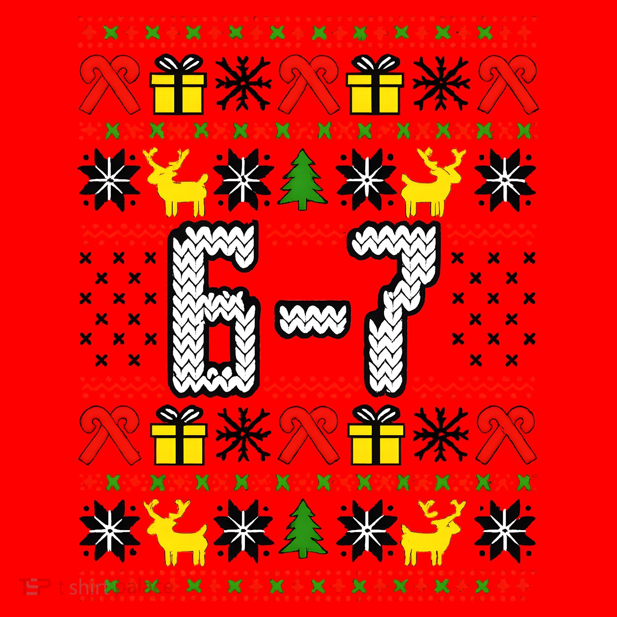 6-7 Ugly Christmas Sweater 67 Meme Funny Xmas Santa Hat