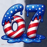 67 USA Flag Drip Patriotic 6-7 Meme Sport-Tek Competitor United Soccer Jersey thumb 4