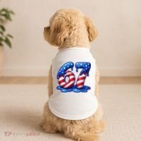67 USA Flag Drip Patriotic 6-7 Meme Doggie Tank thumb 2