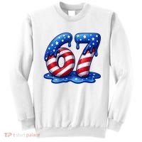 67 USA Flag Drip Patriotic 6-7 Meme Sweatshirt thumb 0