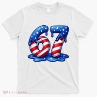 67 USA Flag Drip Patriotic 6-7 Meme T-Shirt thumb 0