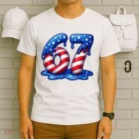 67 USA Flag Drip Patriotic 6-7 Meme T-Shirt thumb 6